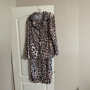 Sofia Intimated by Sofia Vegas Leopard Print Long Sleeve Shirt 2x
